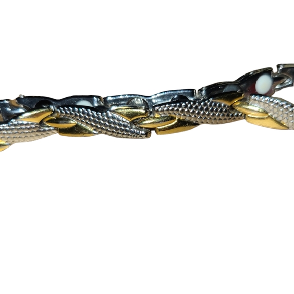 8" Linked Metal Bracelet L6 - Picture 2 of 4